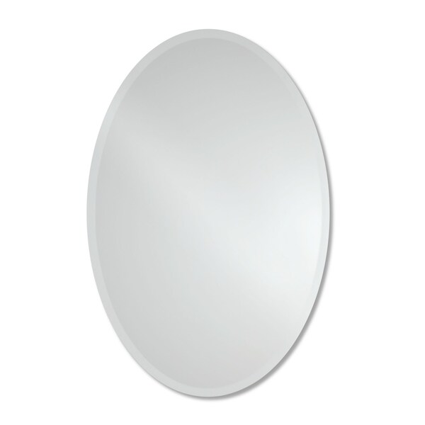 Frameless Beveled Oval Wall Mirror by The Better Bevel