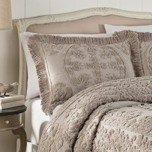 LaMont Home Ravenna Collection 100 Chenille Bedspread Taupe