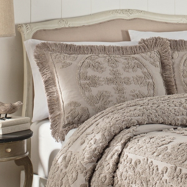 Shop LaMont Home Ravenna Collection - 100% Chenille Bedspread - Taupe - Free Shipping Today 