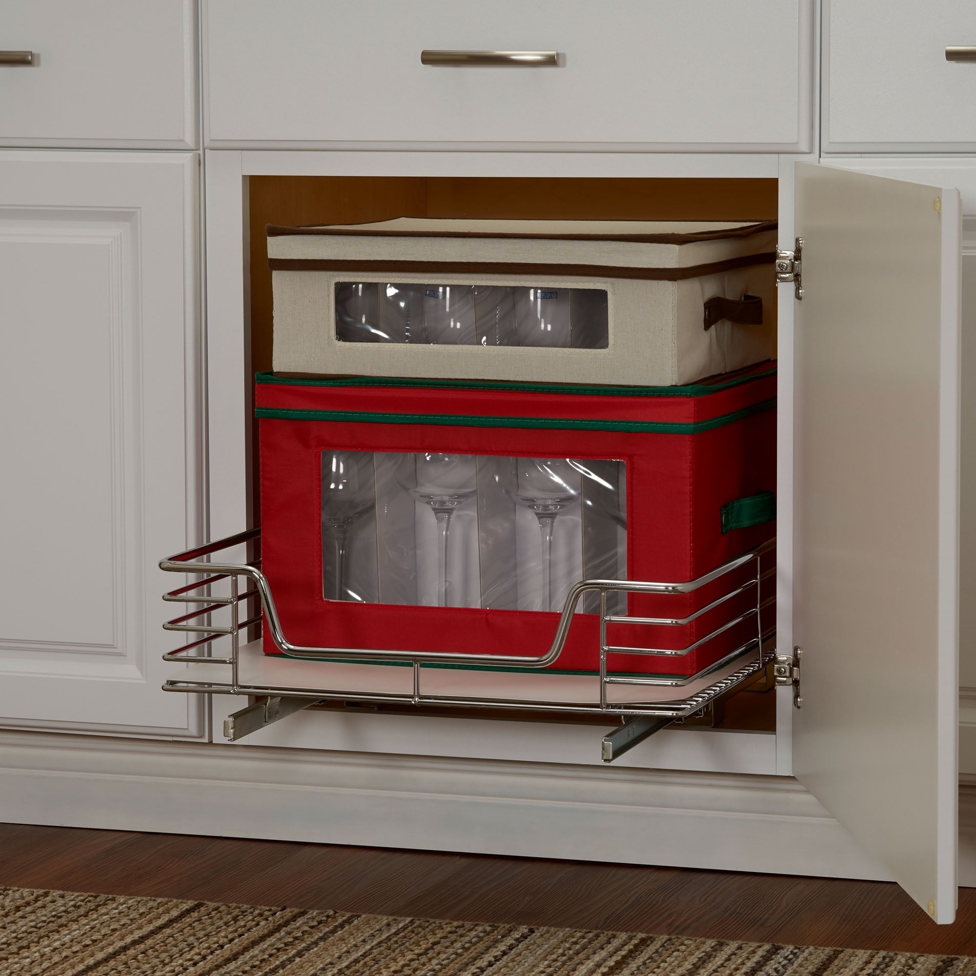 Shop Deep 20 Inch Glidez Sliding Under Cabinet Organizer Chrome