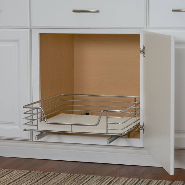 Shop Deep 20 Inch Glidez Sliding Under Cabinet Organizer Chrome