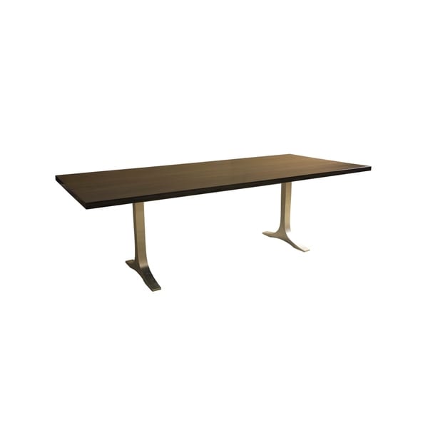 Saloom Paxton Rockport Maple 42x96 Inch Rectangular Straight Saloom Paxton Rockport Maple 42x96 Inch Rectangular Straight Edge Dining Table Burnished Silver Base