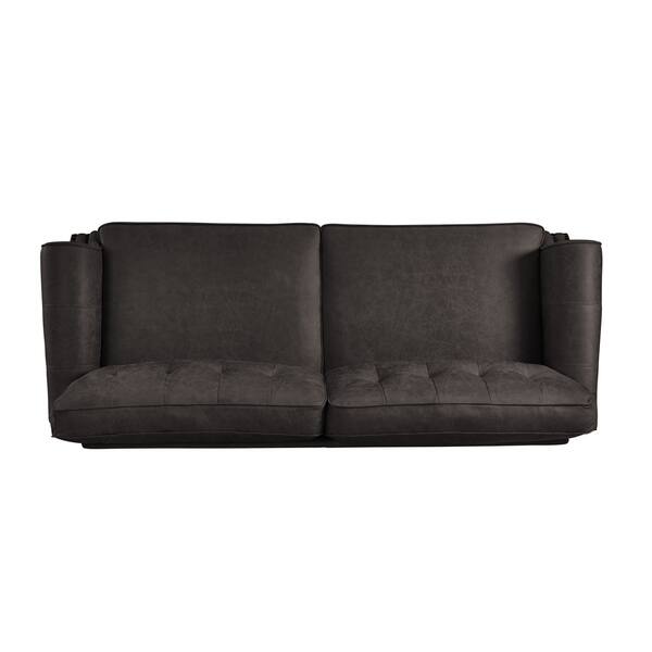 Handy Living Victoria Sofast Sofa In Grey Distressed Faux Handy Living Victoria Sofast Sofa