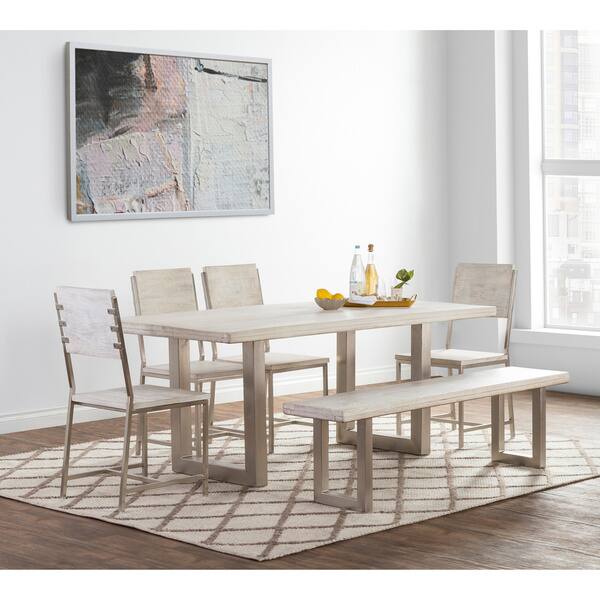 Shop Kosas Home Darren White Washed Solid Wood 76 Inch Dining