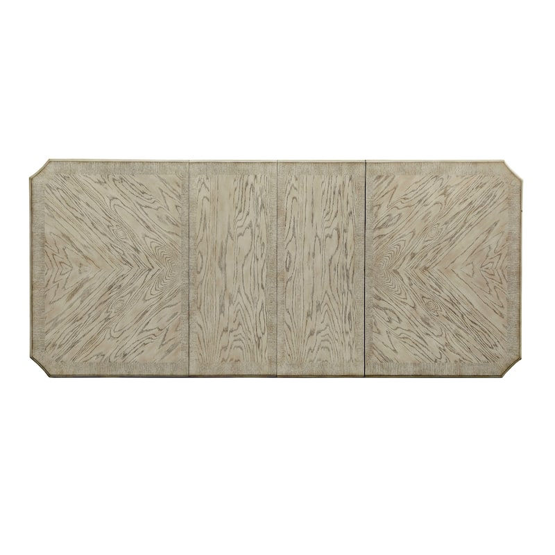 Furniture of America Tani White 100-inch Wood Expandable Dining Table