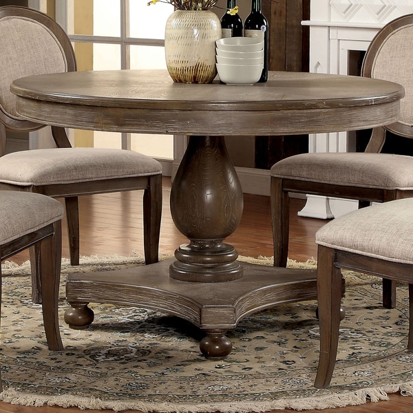 Shop Furniture of America Lelan Traditional Rustic Round ...