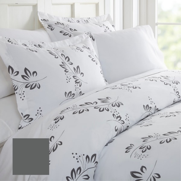 Merit Linens Premium Ultra Soft 3 Piece Simple Vine Print Duvet Cover Set