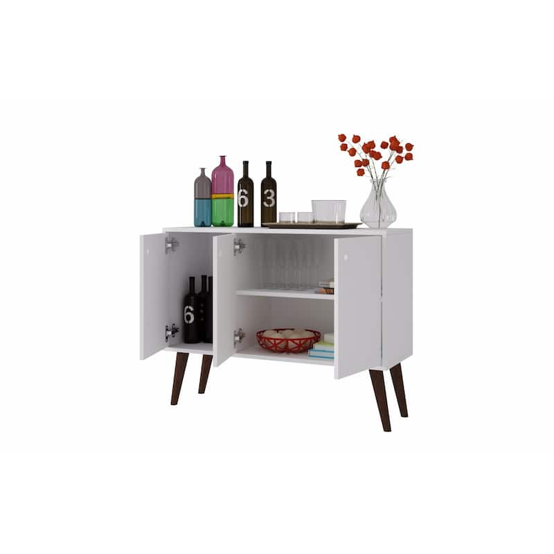 Manhattan Comfort Bromma 35.43" Buffet Stand with 3 Shelves and 3 Doors