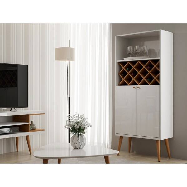 Shop Manhattan Comfort Utopia 10 Bottle Wine Rack And China