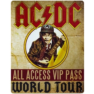 AC/DC World Tour Textured Metal Sign Wall Art - Bed Bath & Beyond ...