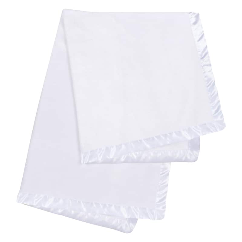 Trend Lab White Plush Baby Blanket