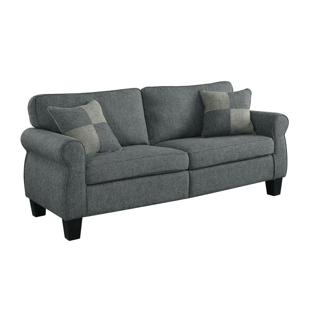 Avendale Linen Blend Sofa – Made in the USA With Bench Seat