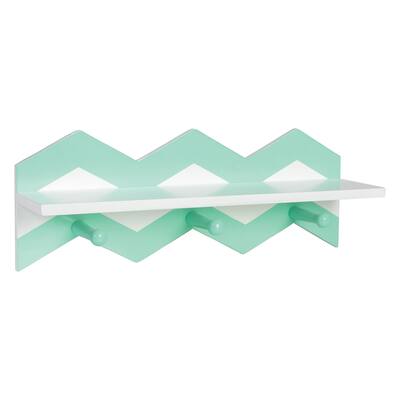 Trend Lab Mint Chevron Wall Shelf