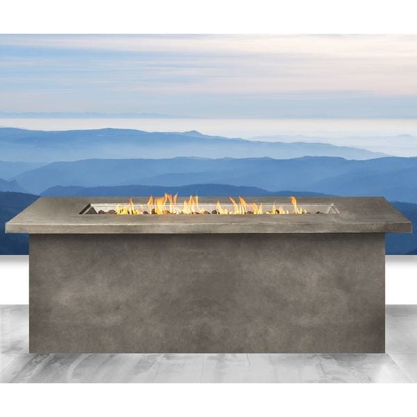 Living Source International Santiago Grey Cast Concrete Living Source International Santiago Grey Cast Concrete Internal Tank Fire Pit Table
