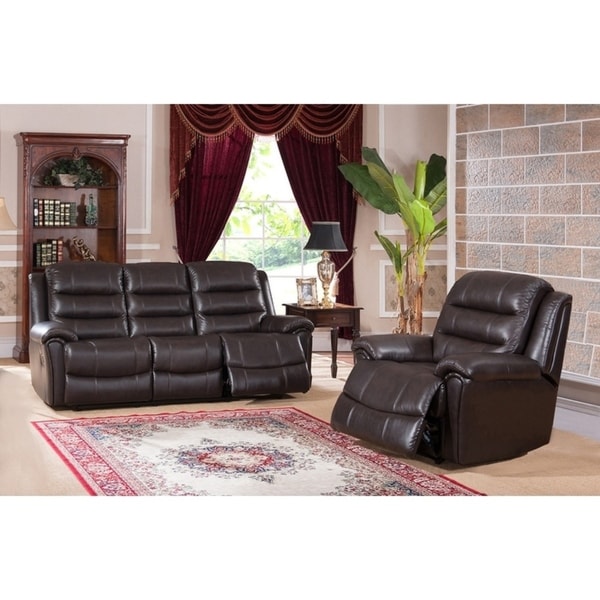 Brookville Leather Sofa and Chair Recliner Set
