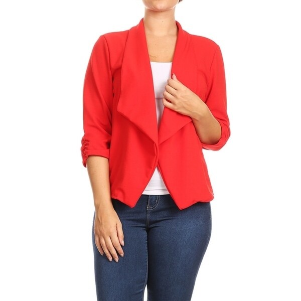 plus size red blazer jacket