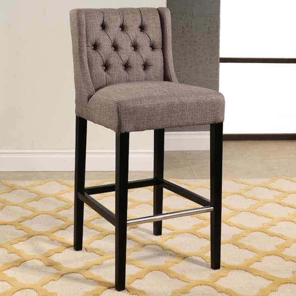 Abbyson Bellville Tufted 30 Inch Bar Stool Overstock 17541650