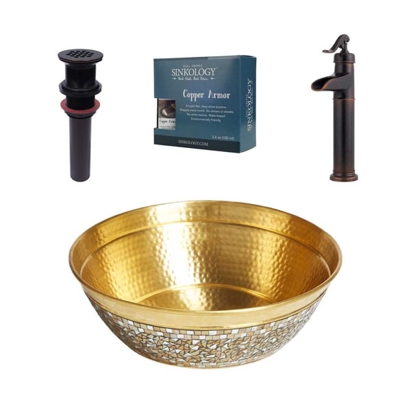 Sinkology Shockley All-in-One Brass Sink and Faucet Kit