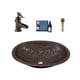 preview thumbnail 1 of 3, Sinkology Pauling 19" All-in-One Copper Sink and Faucet Kit