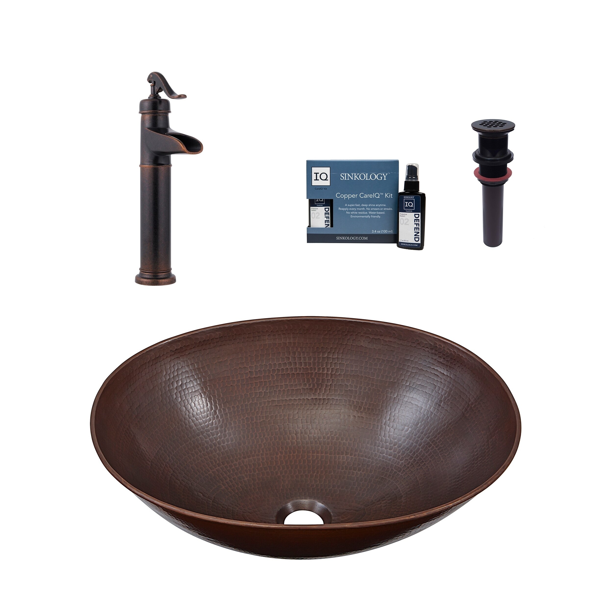 Shop Sinkology Maxwell All In One Vessel Copper Sink With Pfister