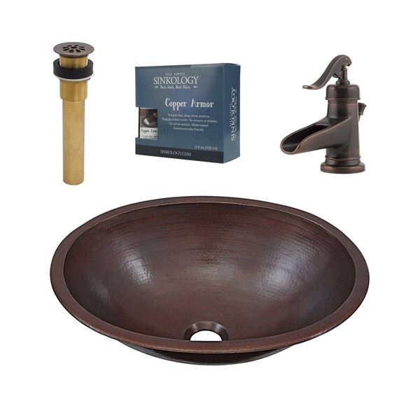 Sinkology Schrodinger All-in-One Copper Sink and Faucet Kit