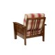 preview thumbnail 3 of 3, Handy Living Omaha Red Plaid Mission Style Arm Chair with Exposed Wood Frame