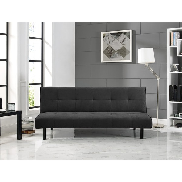 Serta Xavier Black Microfiber Convertible Sofa By Lifestyle Serta Xavier Black Microfiber Convertible Sofa By Lifestyle Solutions