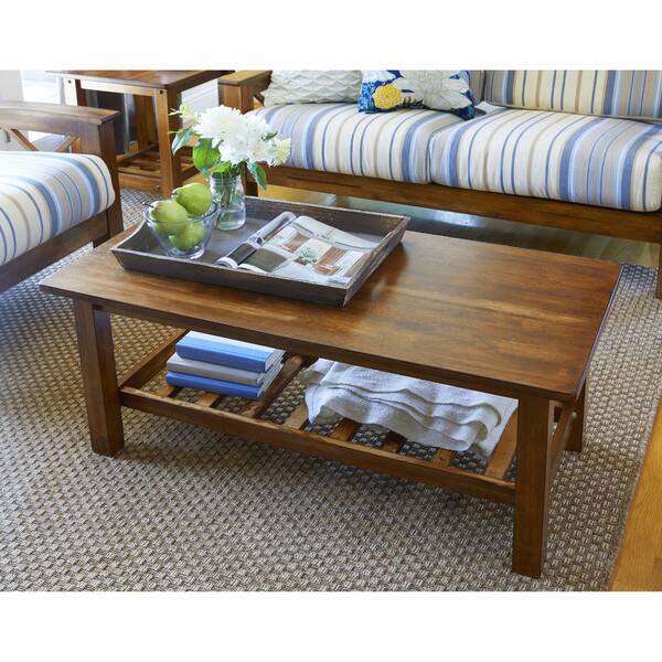 Shop Handy Living Baltimore Cherry Wood Coffee Table With Slatted