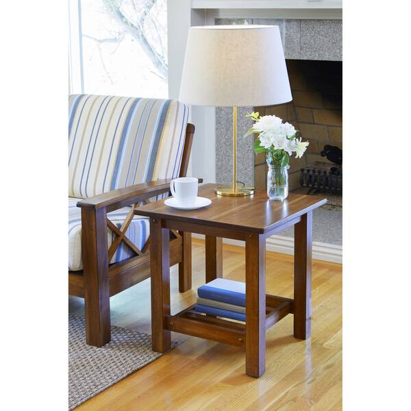 Shop Handy Living Baltimore Cherry Wood End Table With Slatted