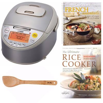 Tiger JKT-B18U-C Rice Cooker with Oatmeal Cooker + 2 Free Cookbooks and Spatula