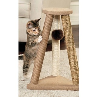 animal planet cat scratcher with fur toy