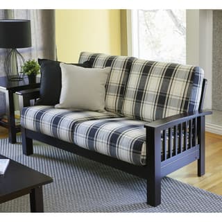 Mission Craftsman Sofas Couches Online At Handy Living Omaha Brown Black Plaid Mission Style Loveseat With Exposed Wood Frame