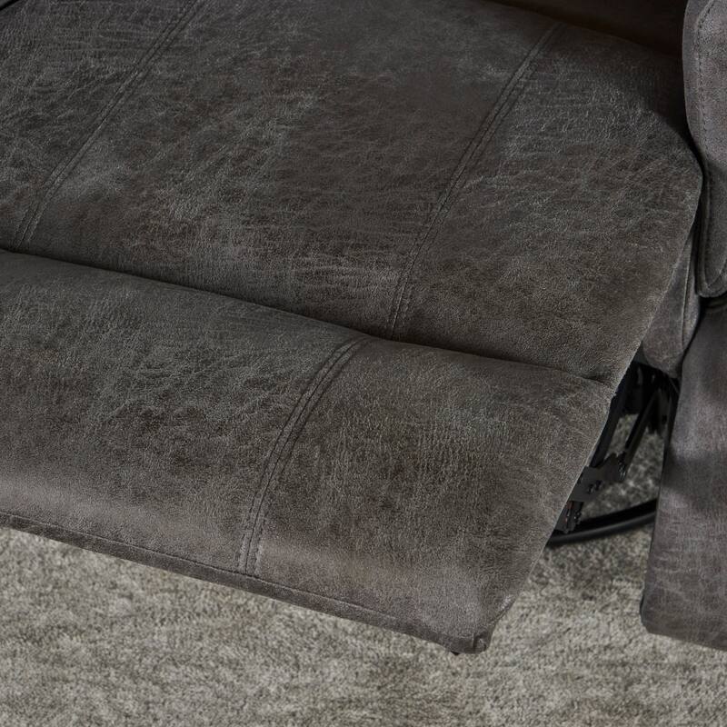 Jennette Slate Microfiber Swivel Gliding Recliner by Christopher Knight Home