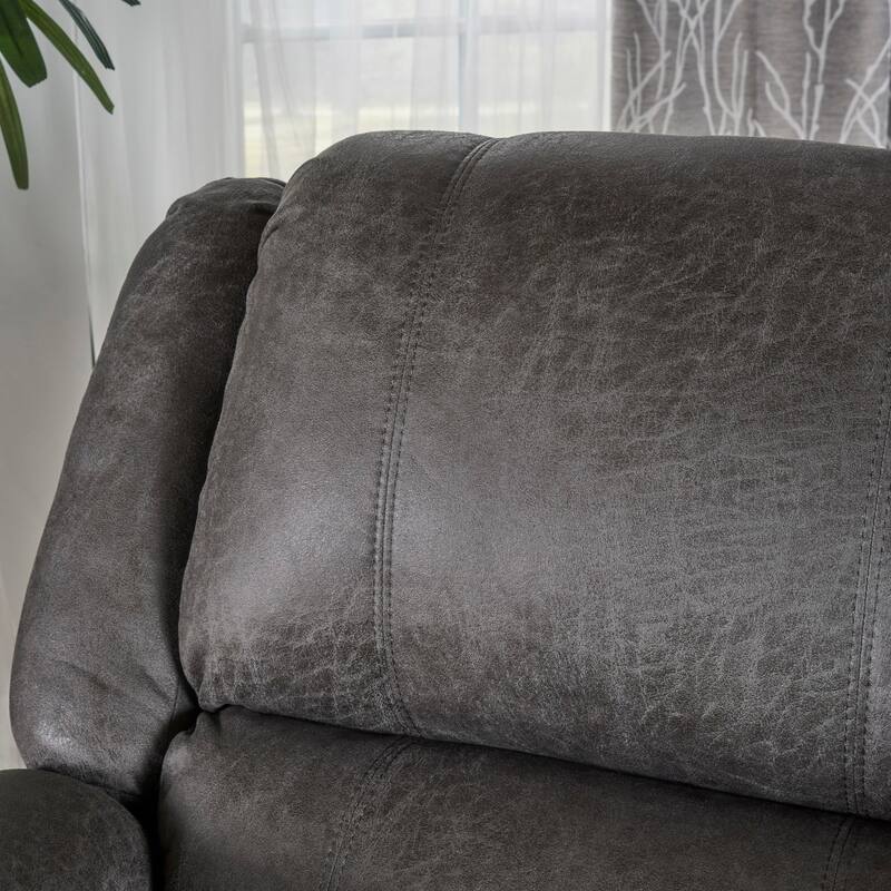 Jennette Slate Microfiber Swivel Gliding Recliner by Christopher Knight Home