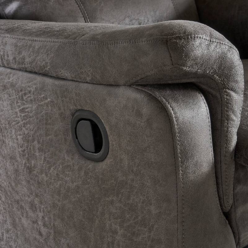 Jennette Slate Microfiber Swivel Gliding Recliner by Christopher Knight Home