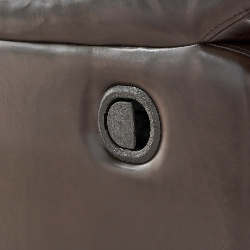 Jennette Faux Leather Swivel Gliding Recliner by Christopher Knight Home