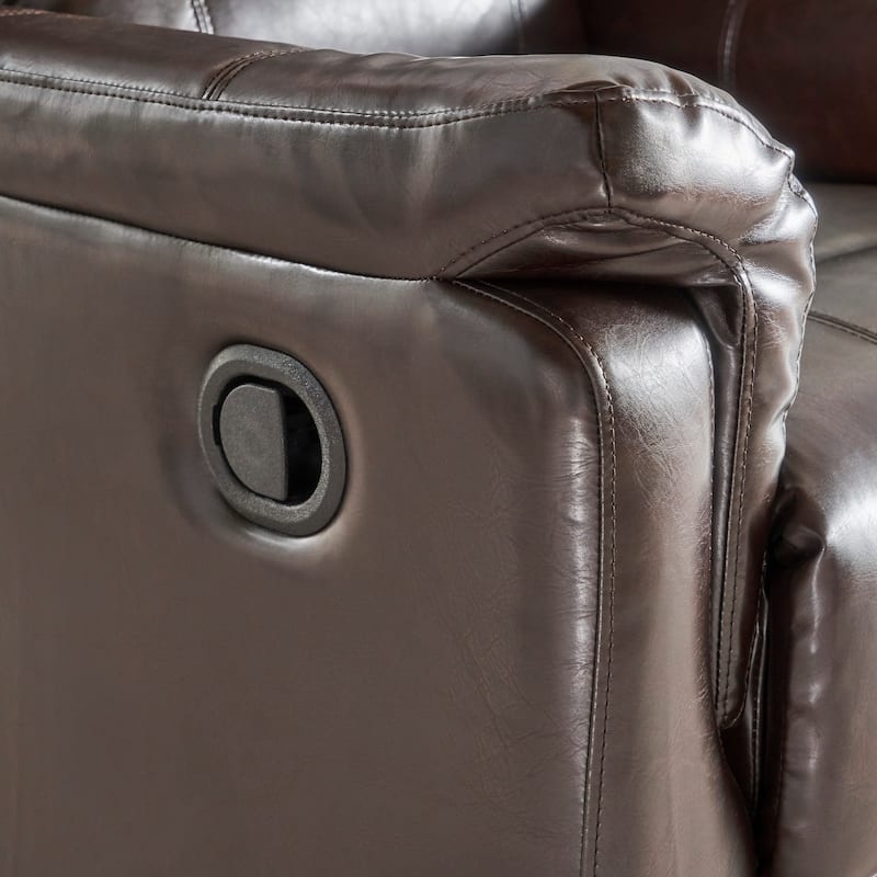 Jennette Faux Leather Swivel Gliding Recliner by Christopher Knight Home