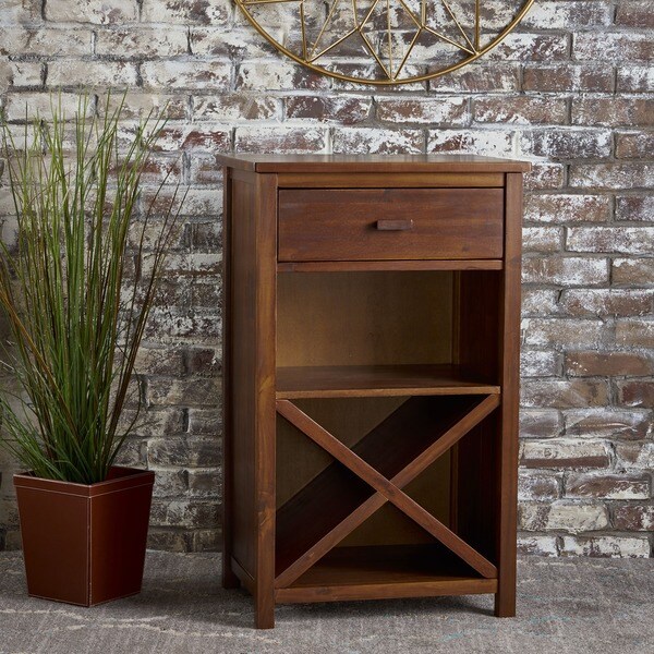 Clover Farmhouse Acacia Wood Bar Cabinet by Christopher Knight Home