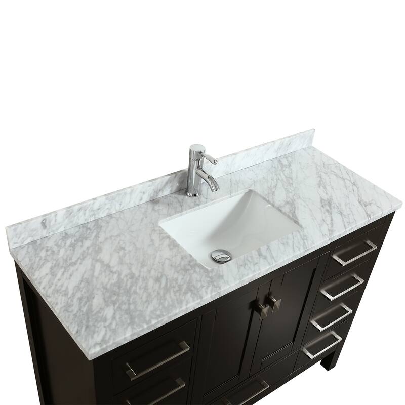 Eviva Aberdeen 42" Transitional Espresso Bathroom Vanity