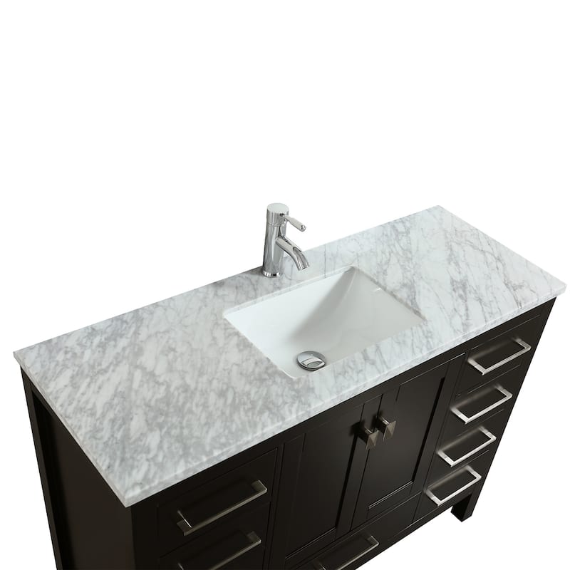 Eviva Aberdeen 42" Transitional Espresso Bathroom Vanity