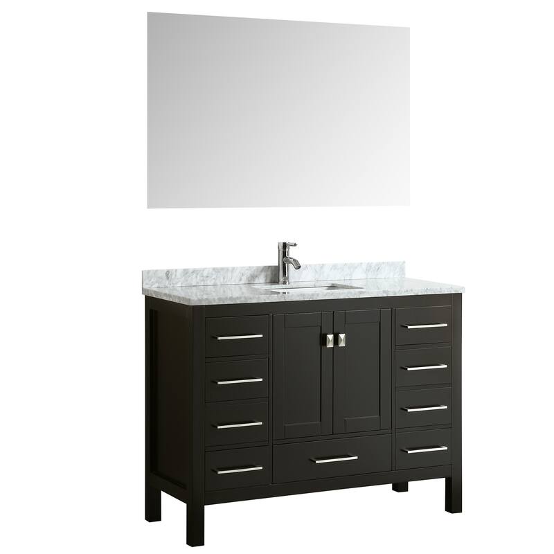 Eviva Aberdeen 42" Transitional Espresso Bathroom Vanity