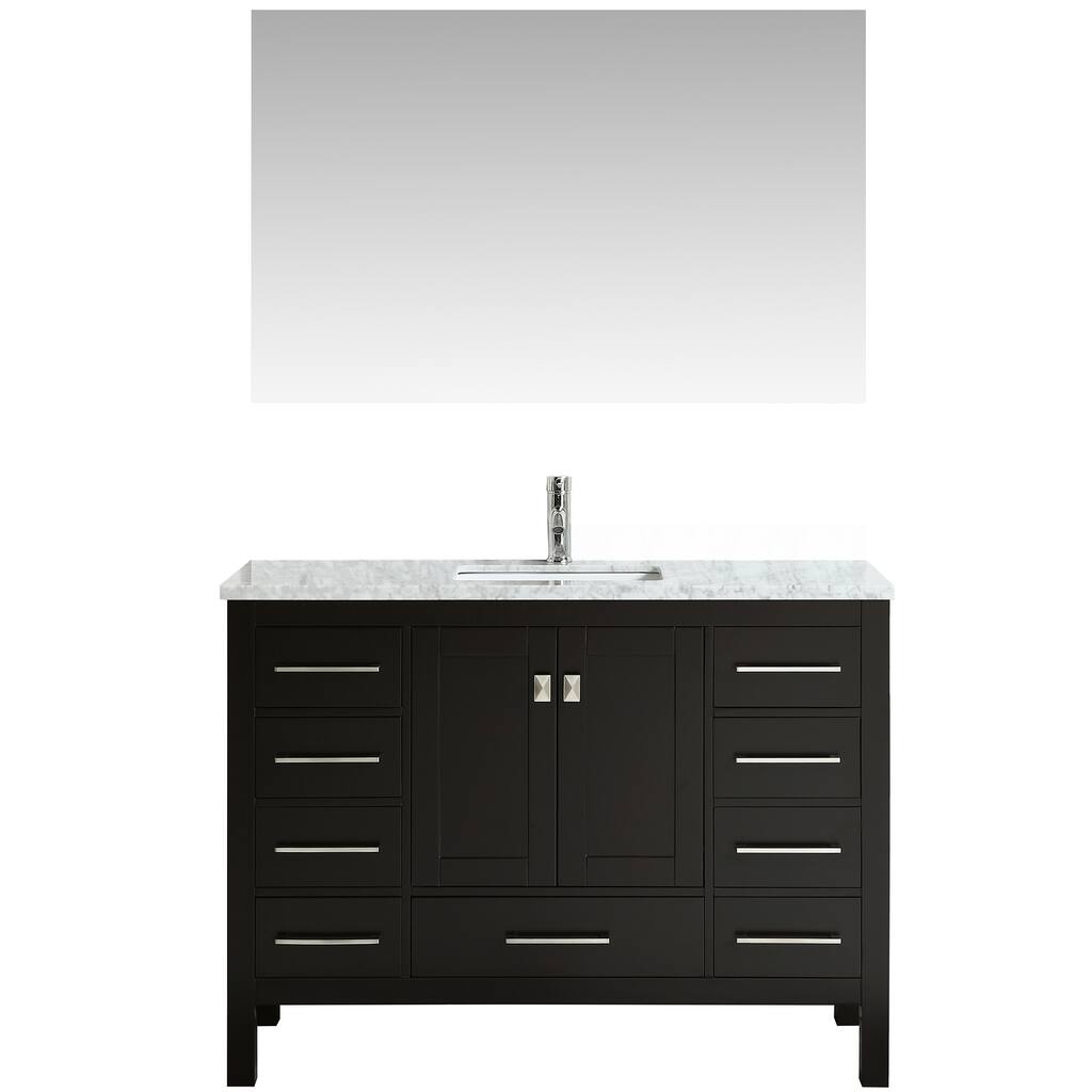 Eviva Aberdeen 42" Transitional Espresso Bathroom Vanity