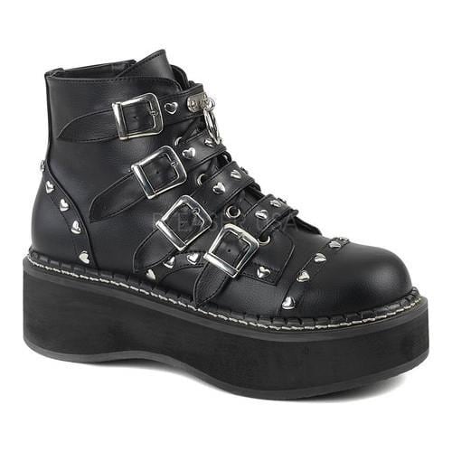 Shop Women's Demonia Emily 315 Ankle Boot Black Vegan Leather - Free ...