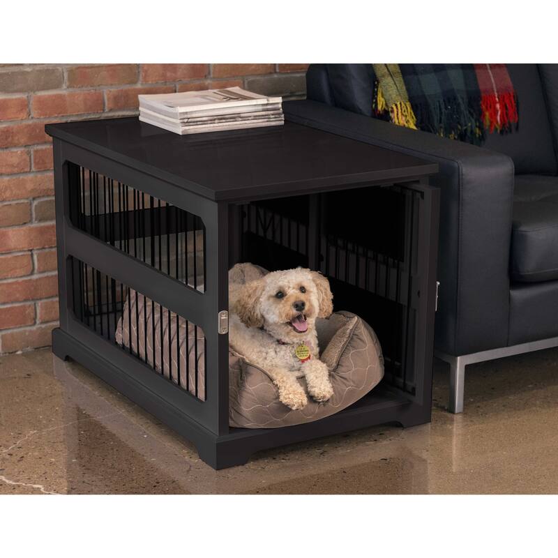 Slide Aside Dog Crate & Kennel End Table