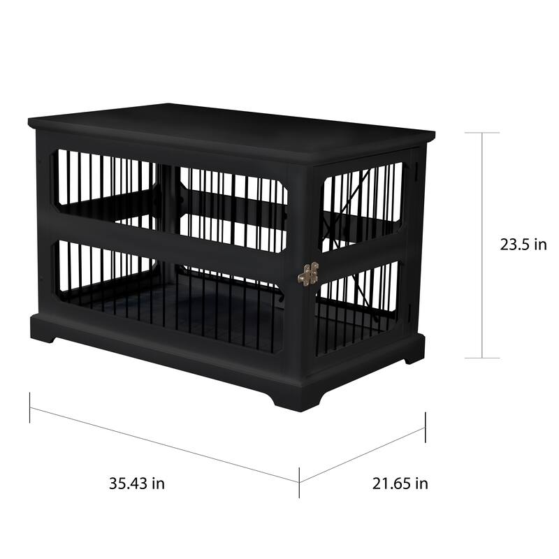 Slide Aside Dog Crate & Kennel End Table