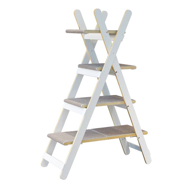 Modern Folding 4 Level Cat Tree