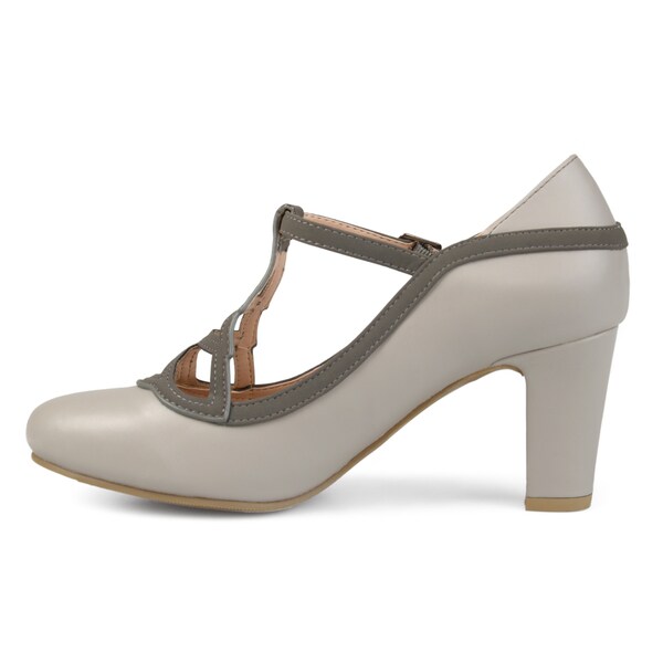 grey mary janes