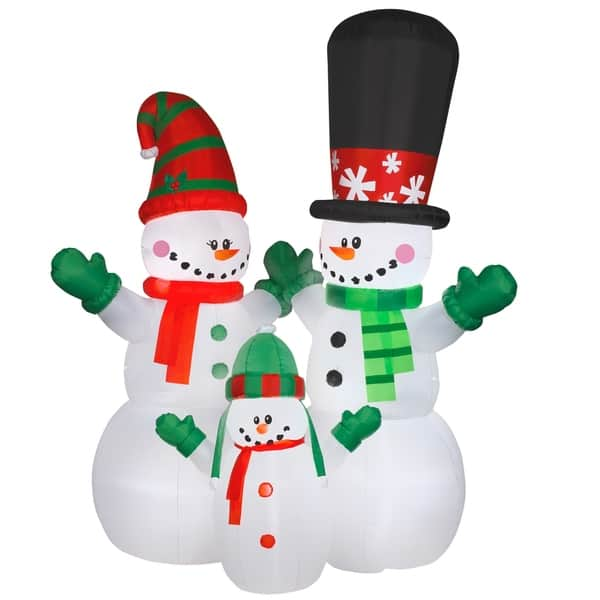 12 ft. Inflatable Snowman Family - Bed Bath & Beyond - 17612107