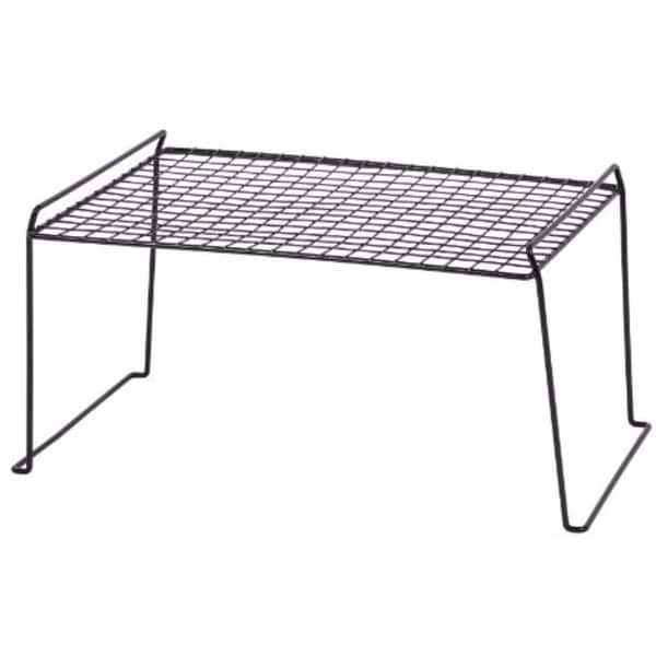 IRIS Stacking Shelf, Large, Black, Set of 6