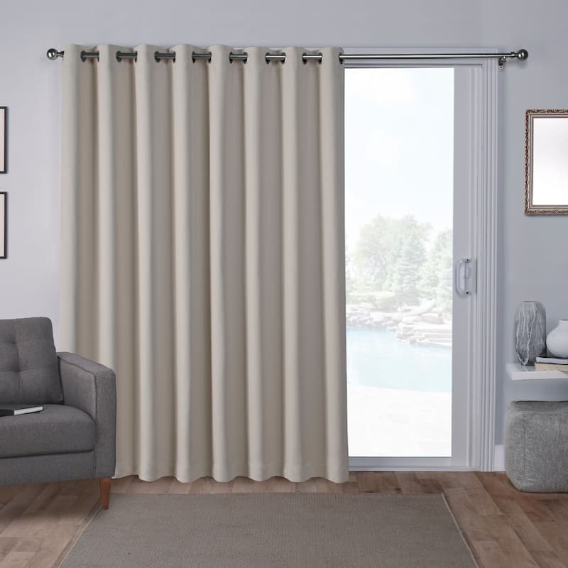 Porch & Den Boosalis Sateen Thermal Woven Blackout Patio Curtain Panel - 100x84 - Linen